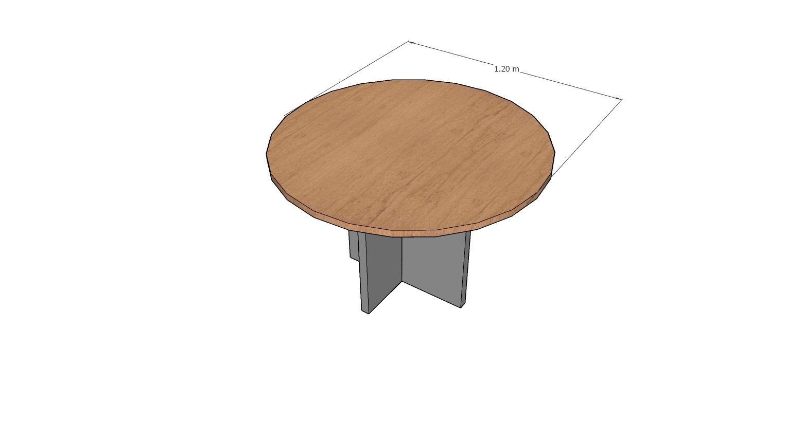 שולחן אירוח עגול / ריבועי עם רגל עץ