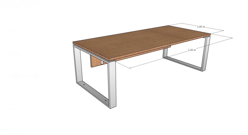 שולחן מלבני רגלי חלון